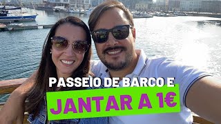 Passeio de barco por La Coruña com Jantar a 1€  Brasileiros na Espanha [upl. by Jann695]