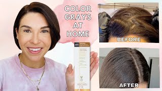 How To Color Grays At Home With One N Only Argan Oil Hair Dye  Color 5NN [upl. by Soloman]