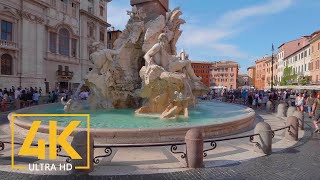 Rome Italy  4K Virtual Walking Tour around the City  Travel Guide [upl. by Atcliffe]