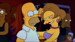 ‘Do You Want to Ignite My Drink’  Edna Krabappel Flirts With Homer  The Simpsons Scene [upl. by Aynatahs]