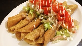 How to make Flautas Recipe easy delicious Mexican food [upl. by Nairda]