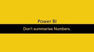 35 Dont summarize option Power BI [upl. by Carmita]