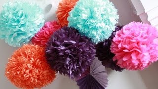 How To DIY Paper Pom Tutorial  Decorations that impress [upl. by Oirretna717]