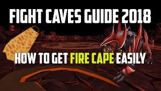 Runescape 3  Fight CavesJad guide 2018  FIRE CAPE EASY [upl. by Ciredec]