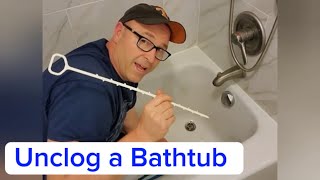 How to Unclog a Bathtub Drain [upl. by Jock]