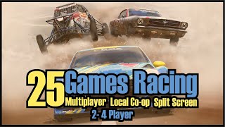 Best 25 Racing Games Multiplayer 24 Players  Split Screen  Local CoOp 2021 [upl. by Enrique426]