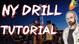 Making an NY Drill type beat  FL Studio tutorial [upl. by Lerraf]