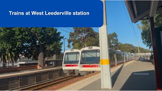 Trains at West Leederville station [upl. by Oileduab]