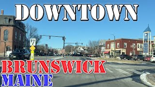 Brunswick  Maine  4K Downtown Drive [upl. by Oile609]