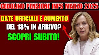 🚨🔵 Cedolino Pensione INPS Marzo 2025 Date Ufficiali e Aumento del 18 in Arrivo Scopri Subito [upl. by Akenet]