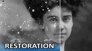 PHOTOSHOP TUTORIAL Photo Restoration How to repair and restore damaged Photographs [upl. by Falito97]