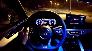 New AUDI A4 2020 S Line  night POV test drive nice AMBIENT LIGHTING 35 TDI 163 PS [upl. by Ahsinyt]