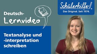 Textanalyse amp interpretation schreiben 🎓 Schülerhilfe Lernvideo Deutsch [upl. by Elli226]