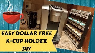 Easy Dollar Tree DIY Keurig Kcup Stand Tutorial  Coffee Pod Holder [upl. by Anij330]