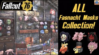 Fallout 76 ALL Fasnacht Masks Collection [upl. by Adiv727]