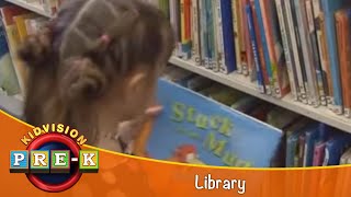 Library  Virtual Field Trip  KidVision PreK [upl. by Galasyn456]