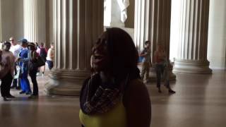 Star Swain sings quotThe National Anthemquot live at the Lincoln Memorial in Washington DC 61616 [upl. by Dugald109]