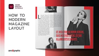 How to Basic Create Modern Magazine Design in Adobe Indesign CC [upl. by Kciredes]