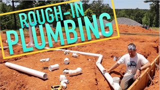 DIY RoughIn Plumbing for Slab Foundation  Couple installs plumbing for house build in country [upl. by Name]