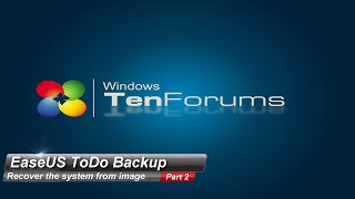 EaseUS ToDo Backup  Part 2 Recover Windows from System Image [upl. by Adelina]