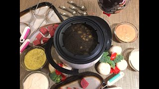 Fondue Bourguignonne Recipe • Beef Bouillon Fondue  Episode 391 [upl. by Oilicec]