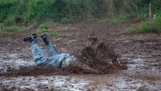 Girl falling in field of mud  HILARIOUS FAIL [upl. by Yert]