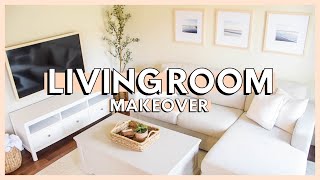 DIY LIVING ROOM MAKEOVER ON A BUDGET  living room decorating ideas 2022  living room makeover [upl. by Iolanthe308]