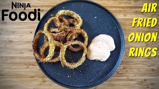 Ninja Air Fryer Onion Rings  Make Them From Scratch [upl. by Ydnagrub]