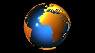 World Globe 3D Animation  Alpha  Loop [upl. by Barber939]