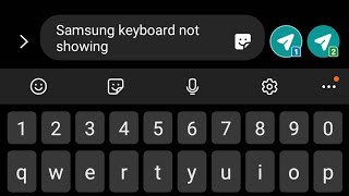 How to fix samsung keyboard not showing  samsung keyboard not working [upl. by Slosberg480]