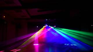 Show lumineux Laser multicouleur et Lyres beam 7r [upl. by Porush889]