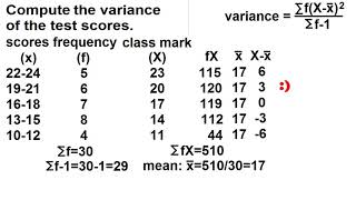 variance for grouped data [upl. by Anelrahc]