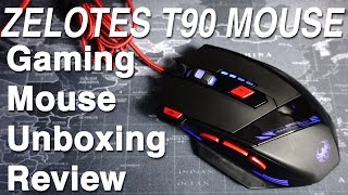 Zelotes T90 PCMAC Gaming Mouse Review Unboxing 2016 New Version [upl. by Iaras945]