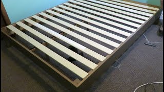 How to assemble a Zinus 12quot deluxe wood platform bed frame [upl. by Anilah244]