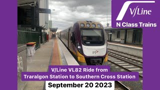 VLine VL82 Ride from Traralgon Station to Southern Cross Station Full Trip [upl. by Eiliak]