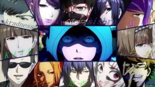 Tokyo Ghoul all Characters singing Opening song Unravel [upl. by Lurlene]