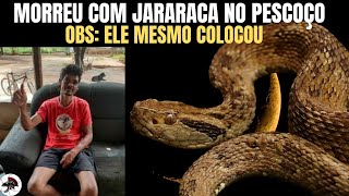 Morreu com Jararaca no pescoço ele mesmo colocou  Biólogo Henrique o Biólogo das Cobras [upl. by Whitehouse]