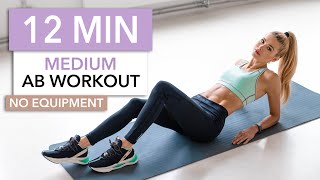 12 MIN AB WORKOUT  Medium Level  No Equipment I Pamela Reif [upl. by Airotkiv311]