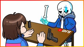 SANS vs FRISK  UNDERTALE  AMONG US CUP SONG 41  GHS ANIMATION [upl. by Alledi]