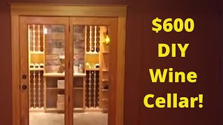 DIY Basement Wine Cellar  Cheap but Fully Custom [upl. by Attevroc]