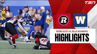 Ottawa Redblacks vs Winnipeg Blue Bombers  CFL HIGHLIGHTS [upl. by Murry]