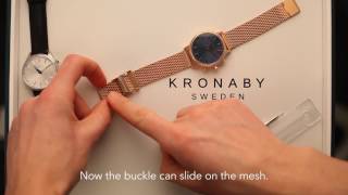 How to adjust the Kronaby mesh bracelet [upl. by Idolem325]