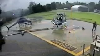 Two helicopters crash disaster in landing pad [upl. by Ainar]