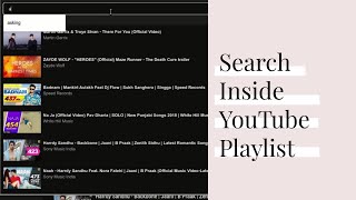 How to Search Inside YouTube Playlist for Videos [upl. by Sion]