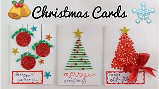 Christmas Greeting Cards3 Christmas Cards Handmade Christmas Card Making Ideas [upl. by Halona]