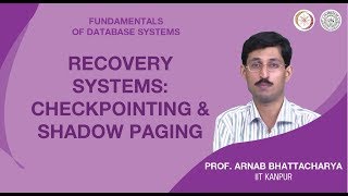 Recovery Systems Checkpointing and Shadow Paging [upl. by Harrat756]