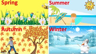 Four Seasons in English 🌞  Seasons amp Weather vocabulary [upl. by Nicram]