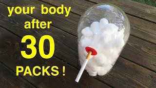 How Smoking 30 PACKS of Cigarettes Wrecks Your Lungs ● You Must See This [upl. by Airrej891]