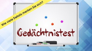 Testen Sie Ihr Gedächtnis [upl. by Cherise]