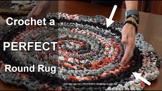 Create a PERFECT Round Rug Crocheted Amish Knot or Toothbrush [upl. by Ivad]